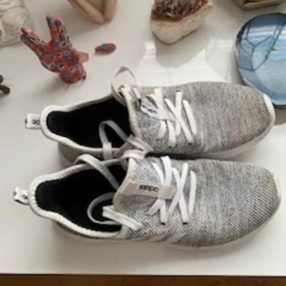 Adidas Womens Cloudfoam Pure DB0695 Gray Running Shoes Sneakers Size 7